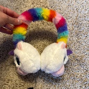 Travel Palz plush unicorn headphones